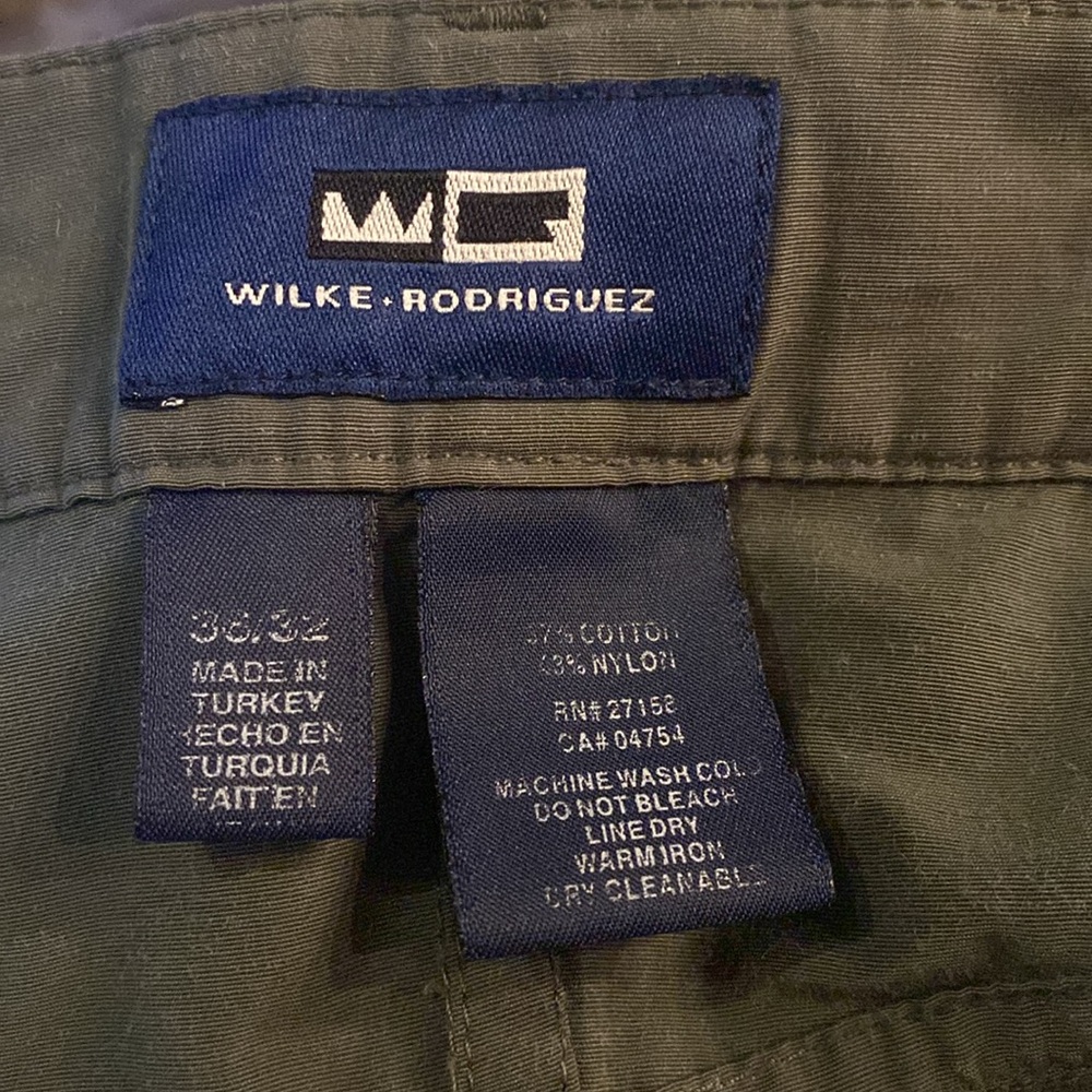 Wilke Rodriguez 5-Pocket Tech Pants Olive Green Men’s 36x32 - Picture 4 of 5